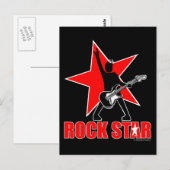 Rock Star Briefkaart (Voorkant / Achterkant)