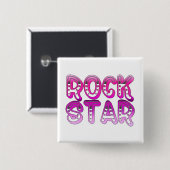 Rock Star Button (Voorkant /achterkant)