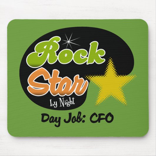 Rock Star by Night Day Job CFO Muismat (Voorkant)