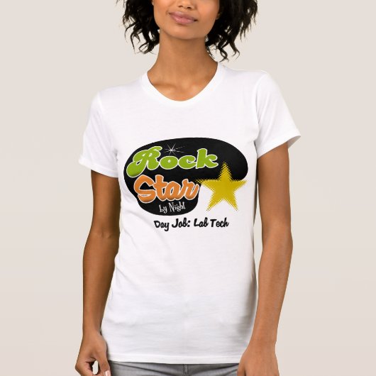 Rock Star by Night - Day Job Lab Tech T-shirt (Voorkant)