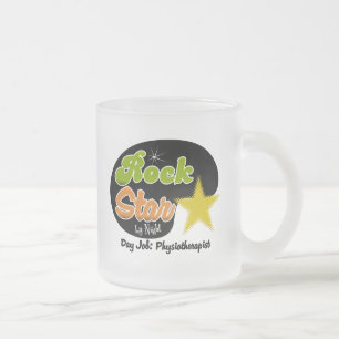 Rock Star by Night Day Job Physiotherapeut Matglas Koffiemok