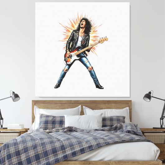 Rock star canvas afdruk (Insitu (Slaapkamer))
