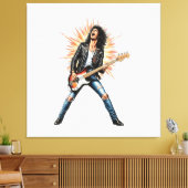 Rock star canvas afdruk (Insitu (Woonkamer))