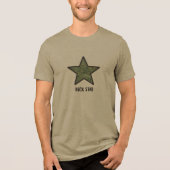 Rock Star Cool Rock textuur met aangepaste tekst Tri-Blend Shirt (Voorkant)