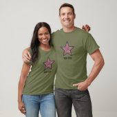 Rock Star Coole Steen Textuur met Aangepaste Tekst T-shirt (Unisex)