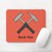 Rock Star! Crossed Geology Hammers Muismat (Met muis)