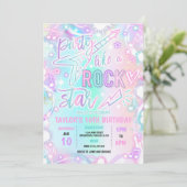 Rock Star Dance Music Tie Dye Neon Glow Verjaardag Kaart (Staand voorkant)