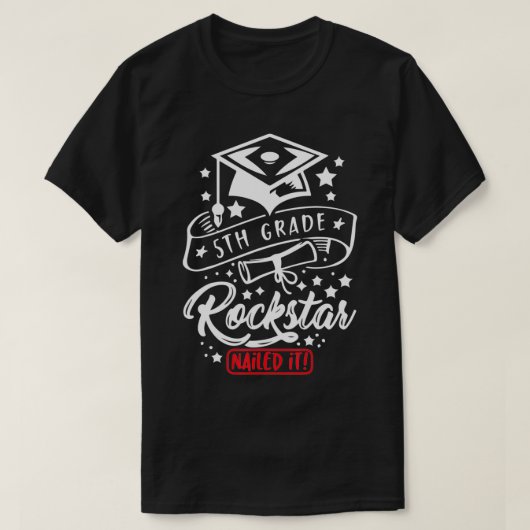 Rock Star, de vijfde klas, heeft het grappige eind T-shirt (Design voorkant)