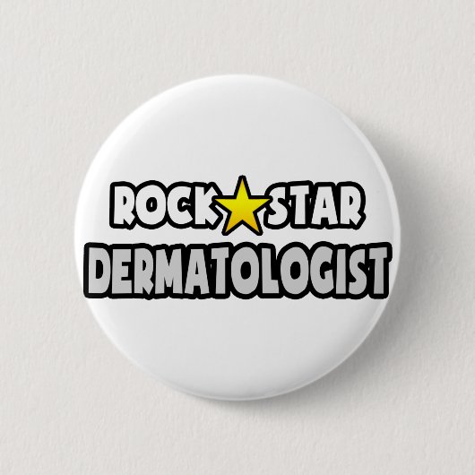 Rock Star Dermatoloog Ronde Button 5,7 Cm (Voorkant)