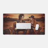 “Rock star Desk Mat – Orange & Black Couple” (Keyboard & Muis)