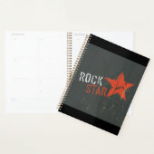 Rock Star Distressed Grunge Red Star Planner (Display)