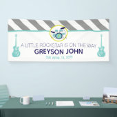Rock Star Drum Set Rock-a-Bye Baby shower Banner (Beurs)