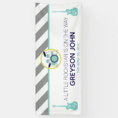Rock Star Drum Set Rock-a-Bye Baby shower Banner (Verticaal)