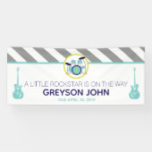 Rock Star Drum Set Rock-a-Bye Baby shower Banner (Horizontaal)
