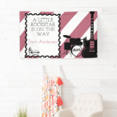 Rock Star Drum Set Rock-A-Dag Baby shower Spandoek (Insitu)