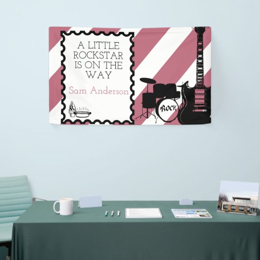 Rock Star Drum Set Rock-A-Dag Baby shower Spandoek (Beurs)