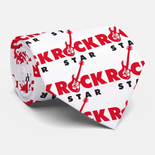 Rock star electric guitar stropdas (Opgerold)