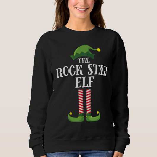 Rock Star Elf Matching Family Group, kerstdeel Trui (Voorkant)