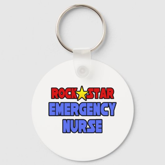 Rock Star Emergency Nurse Sleutelhanger (Voorkant)