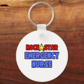 Rock Star Emergency Nurse Sleutelhanger (Voorkant)