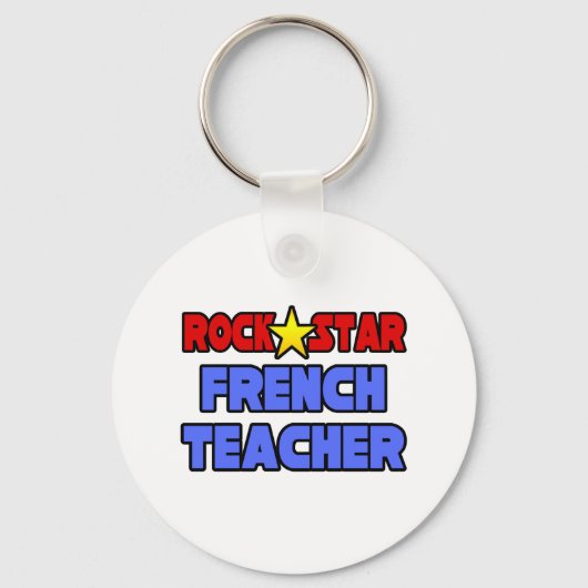Rock Star French Teacher Sleutelhanger (Voorkant)