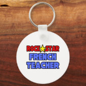 Rock Star French Teacher Sleutelhanger (Voorkant)
