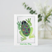 Rock Star Frog Briefkaart (Staand voorkant)