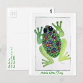 Rock Star Frog Briefkaart (Voorkant / Achterkant)