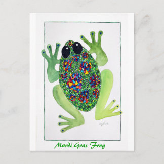 Rock Star Frog Briefkaart