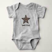 Rock Star Funny Rock Texture met aangepaste tekst Romper (Voorkant)