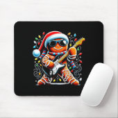 Rock Star Gingerbread Christmas Guitar Lights Men  Muismat (Met muis)
