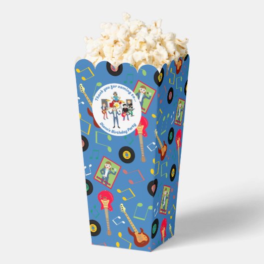 Rock Star Girl Band Verjaardagsfeest Bedankdoosjes (Popped)