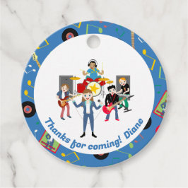 Rock Star Girl Band Verjaardagsfeest Bedankjes Labels