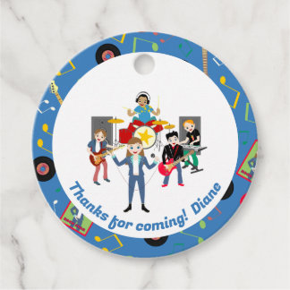 Rock Star Girl Band Verjaardagsfeest Bedankjes Labels