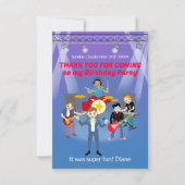 Rock Star Girl Band Verjaardagsfeest Bedankkaart (Voorkant)