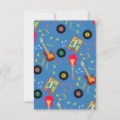 Rock Star Girl Band Verjaardagsfeest Bedankkaart (Achterkant)