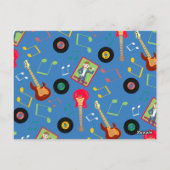 Rock Star Girl Band Verjaardagsfeest Briefkaart (Achterkant)