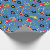 Rock Star Girl Band Verjaardagsfeest Cadeaupapier (Hoek)