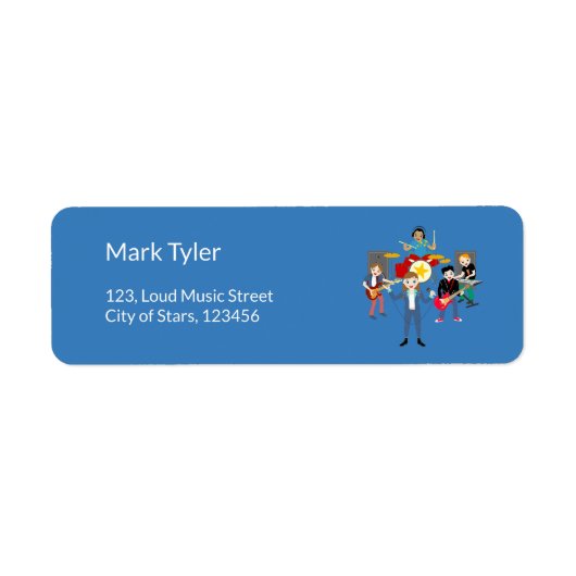 Rock Star Girl Band Verjaardagsfeest Etiket (Voorkant)