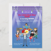 Rock Star Girl Band Verjaardagsfeest Kaart (Voorkant)