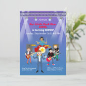 Rock Star Girl Band Verjaardagsfeest Kaart (Staand voorkant)