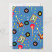 Rock Star Girl Band Verjaardagsfeest Kaart (Achterkant)