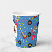 Rock Star Girl Band Verjaardagsfeest Papieren Bekers (Achterkant)