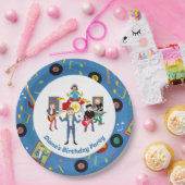 Rock Star Girl Band Verjaardagsfeest Papieren Bordje (Feest)