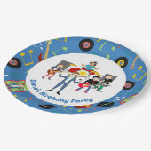 Rock Star Girl Band Verjaardagsfeest Papieren Bordje (Gekanteld)