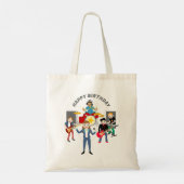 Rock Star Girl Band Verjaardagsfeest Tote Bag (Achterkant)