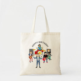 Rock Star Girl Band Verjaardagsfeest Tote Bag