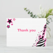 Rock Star Girl Pink - Opmerking Kaart (Staand voorkant)