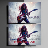 Rock Star gitaar instructeur Visitekaartje