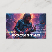 Rock Star gitaar instructeur Visitekaartje (Achterkant)